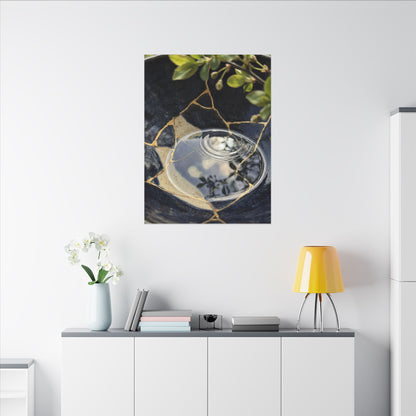 Water Ripple Spring Canvas Art | Kintsugi Beautiful Design