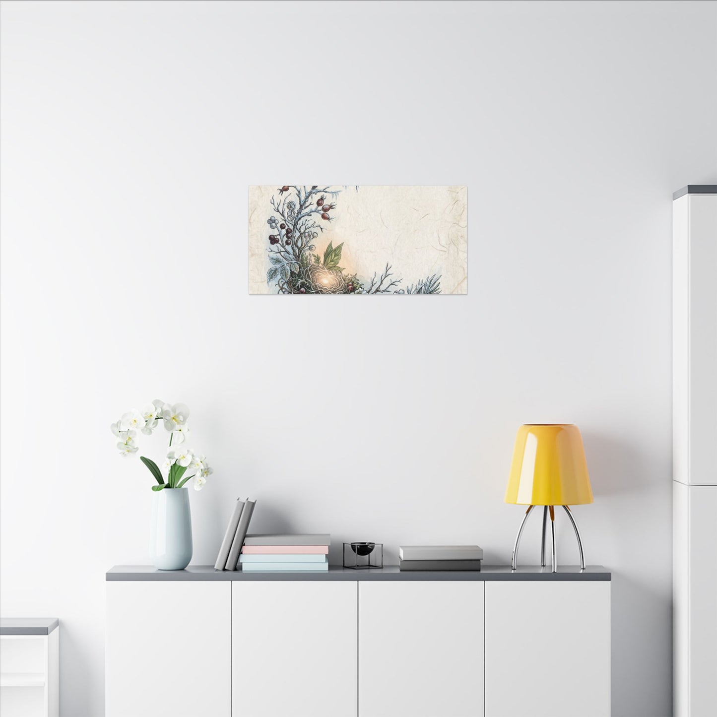 Winter Shoji Screen Forest Whimsy Canvas Art | Enchanting Decor