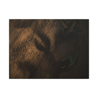 Candlelight Shadow Play Canvas Art - Dark Japandi Ma