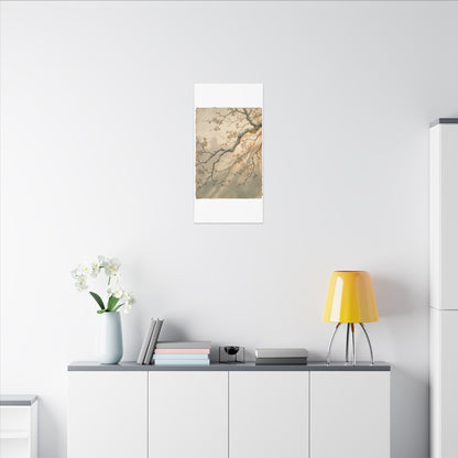 Cherry Blossom Canvas Art | Winter Japandi Japanese Pattern Art