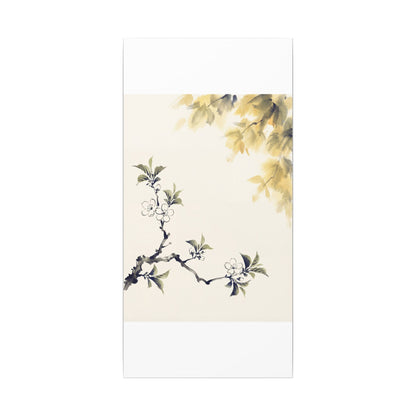 Kanso Cherry Blossom Canvas Art - Zen Sumi E