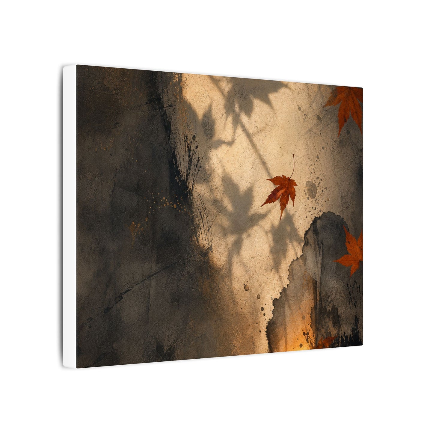 Shadow Play Texture Canvas Art | Neutral Japandi Art