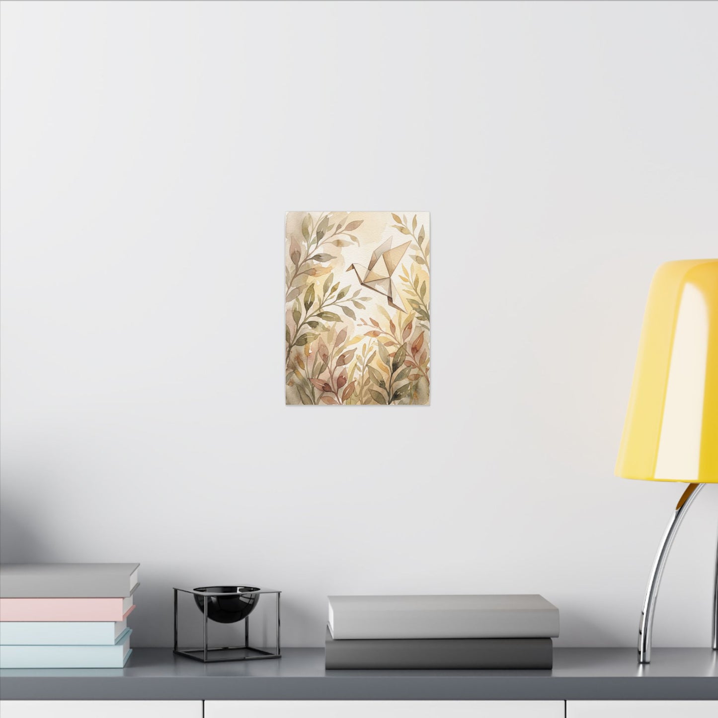 Fukinsei Paper Fold Canvas Art - Japandi Watercolor