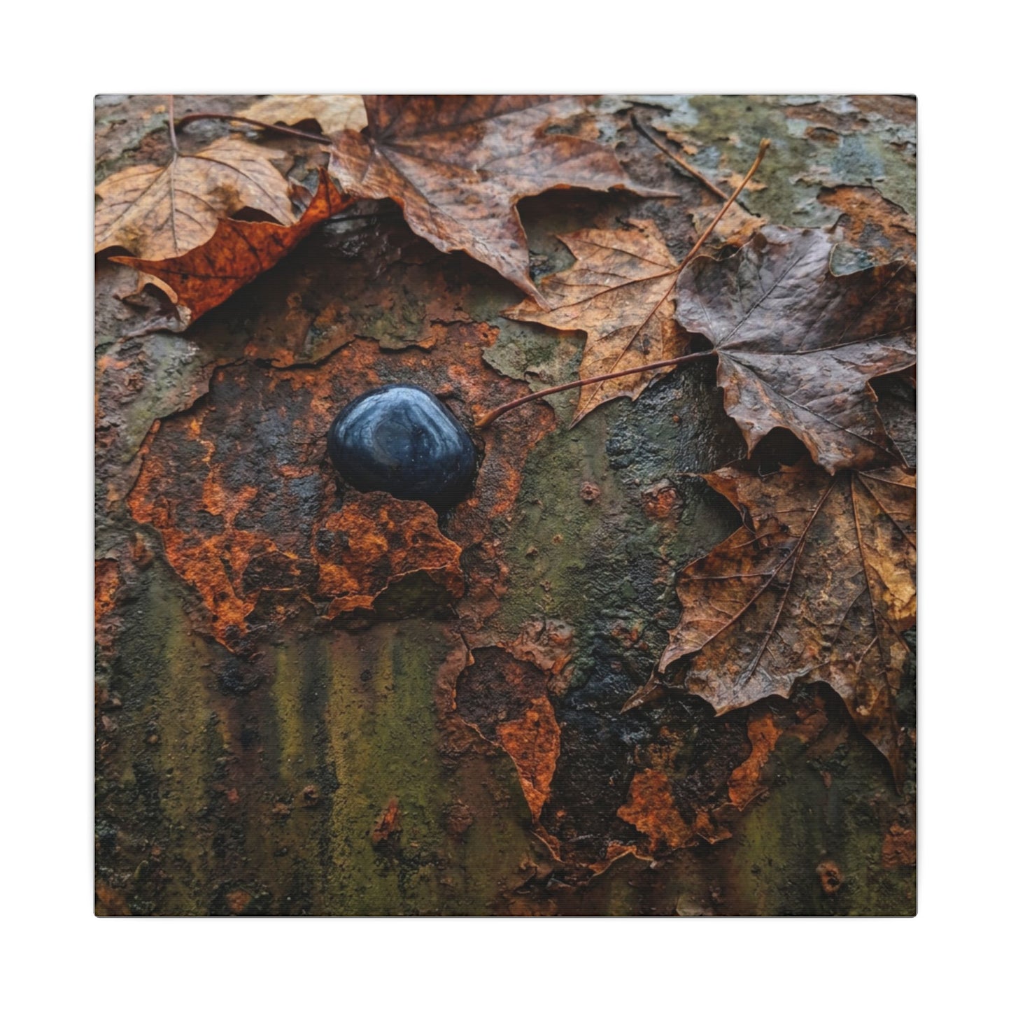 Datsuzoku Rust Patina Canvas Art - Dark Japandi Moody Minimal