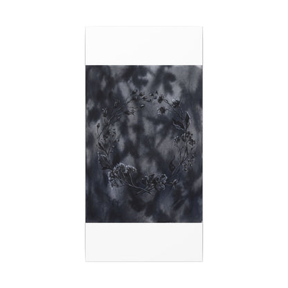 Dried Flowers Canvas Art | Winter Dark Japandi Shadow Zen Art