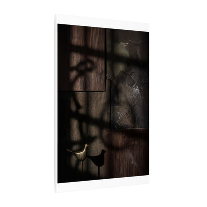 Dark Japandi Shadow Play in Candlelight | Dark Texture Canvas Art