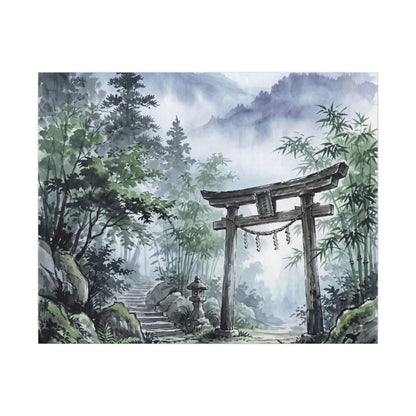 Moonlight Torii Gate Canvas Art - Zen Fukinsei
