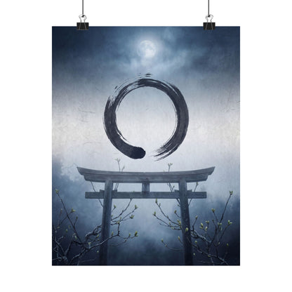 Spring Torii Gate Enso Wall Art Print | Calm Decor