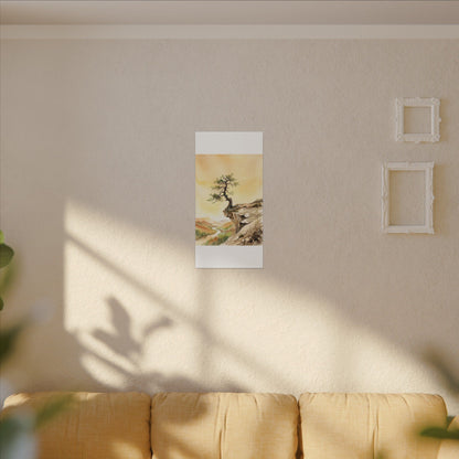 Golden Hour Pine Tree Canvas Art - Japandi Fukinsei