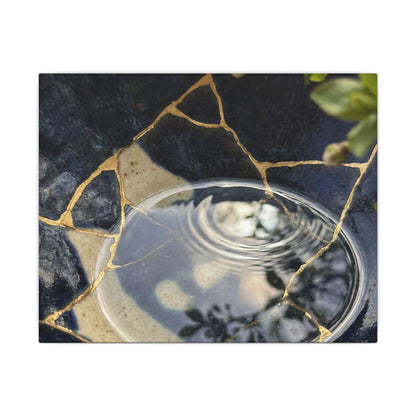 Water Ripple Spring Canvas Art | Kintsugi Beautiful Design
