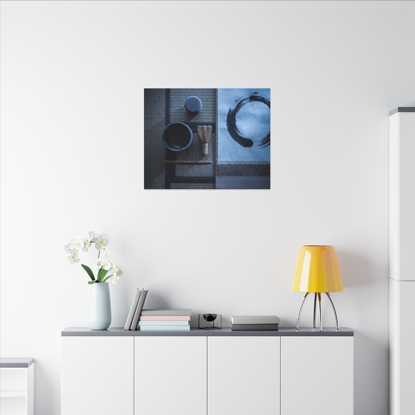 Tea Ceremony Enso Canvas Art | Calm Zen Art
