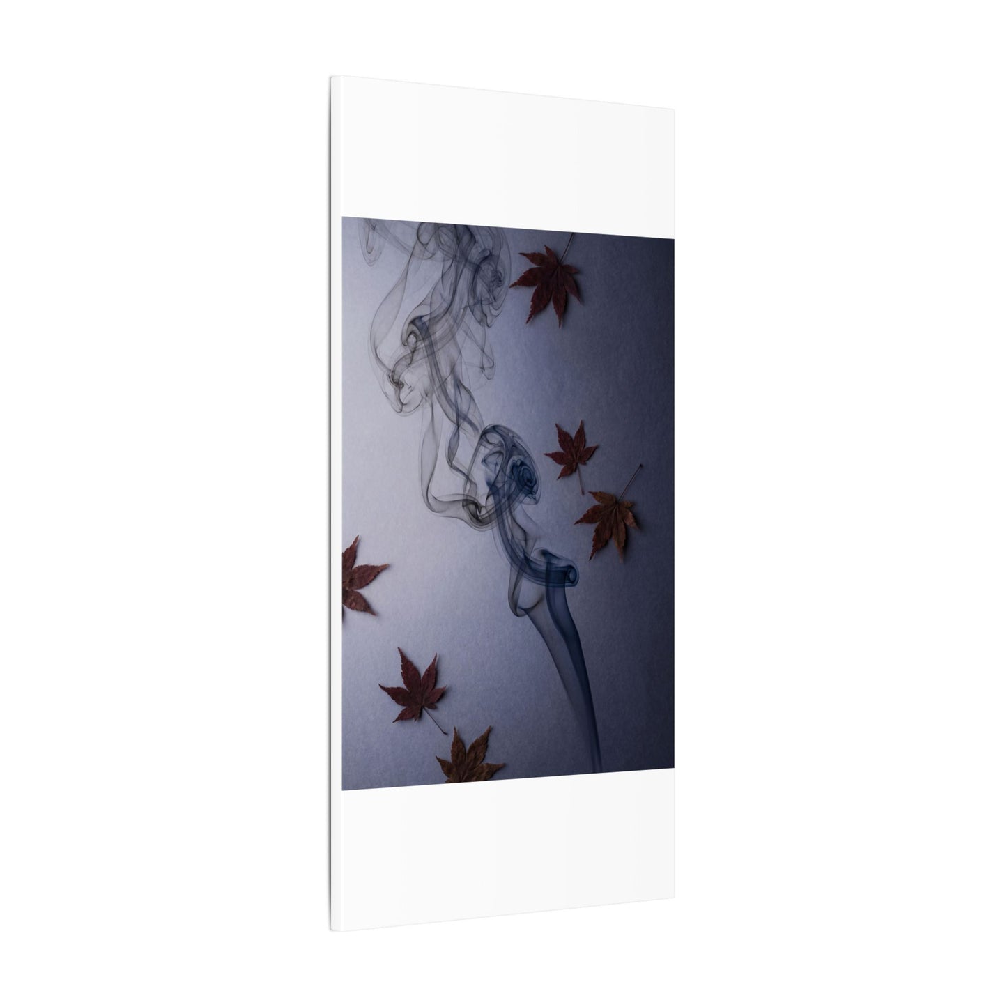 Dark Japandi Incense Smoke in Dawn | Moody Minimal Canvas Art