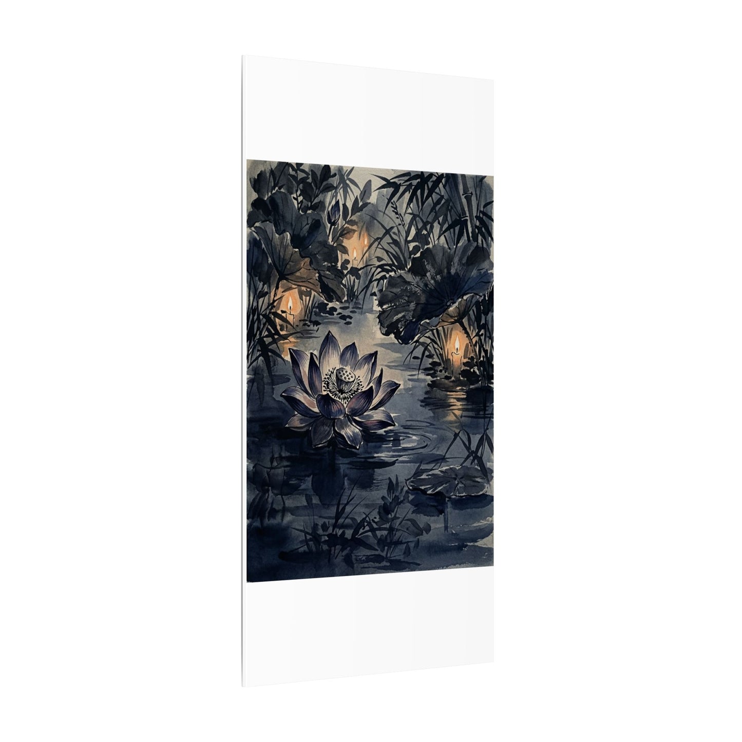 Fukinsei Lotus Flower Canvas Art - Zen Sumi E