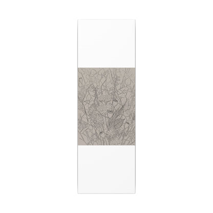Summer Dried Flowers Minimal Line Canvas Art | Elegant Decor