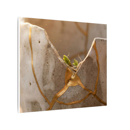 Golden Hour Broken Pottery Canvas Art - Japandi Kanso