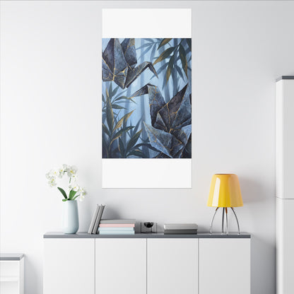 Paper Fold Canvas Art | Summer Kintsugi Crackle Gold Art