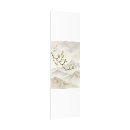 Spring Mountain Mist Watercolor Canvas Art | Cozy Decor
