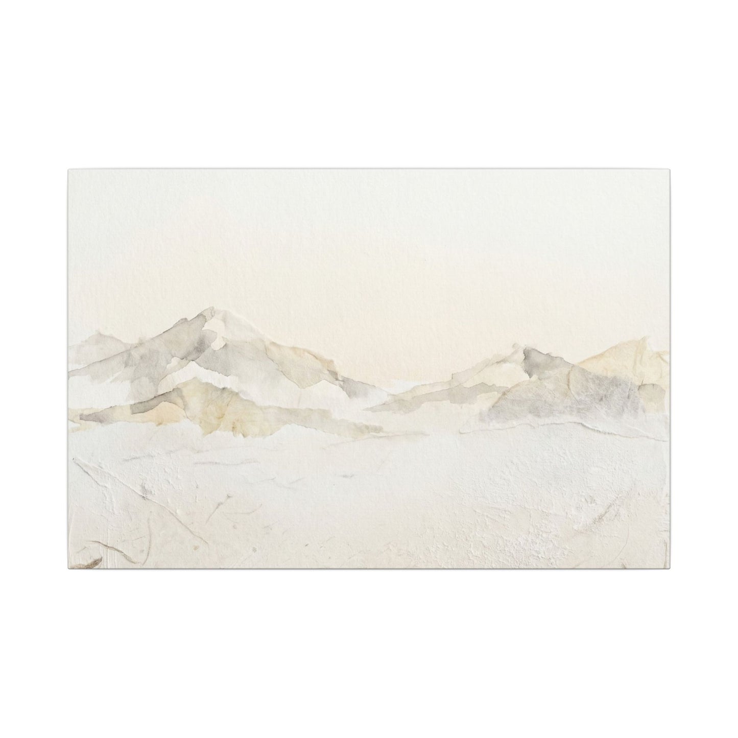 Mountain Mist Winter Canvas Art | Japandi Warm Design