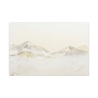 Mountain Mist Winter Canvas Art | Japandi Warm Design