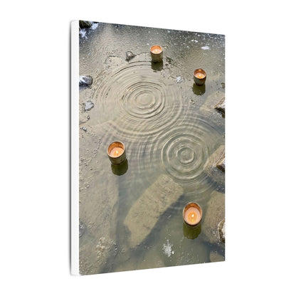 Water Ripple Canvas Art | Winter Japandi Japanese Pattern Art