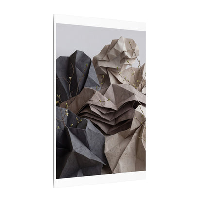Neutral Paper Fold Canvas Art - Texture Japandi