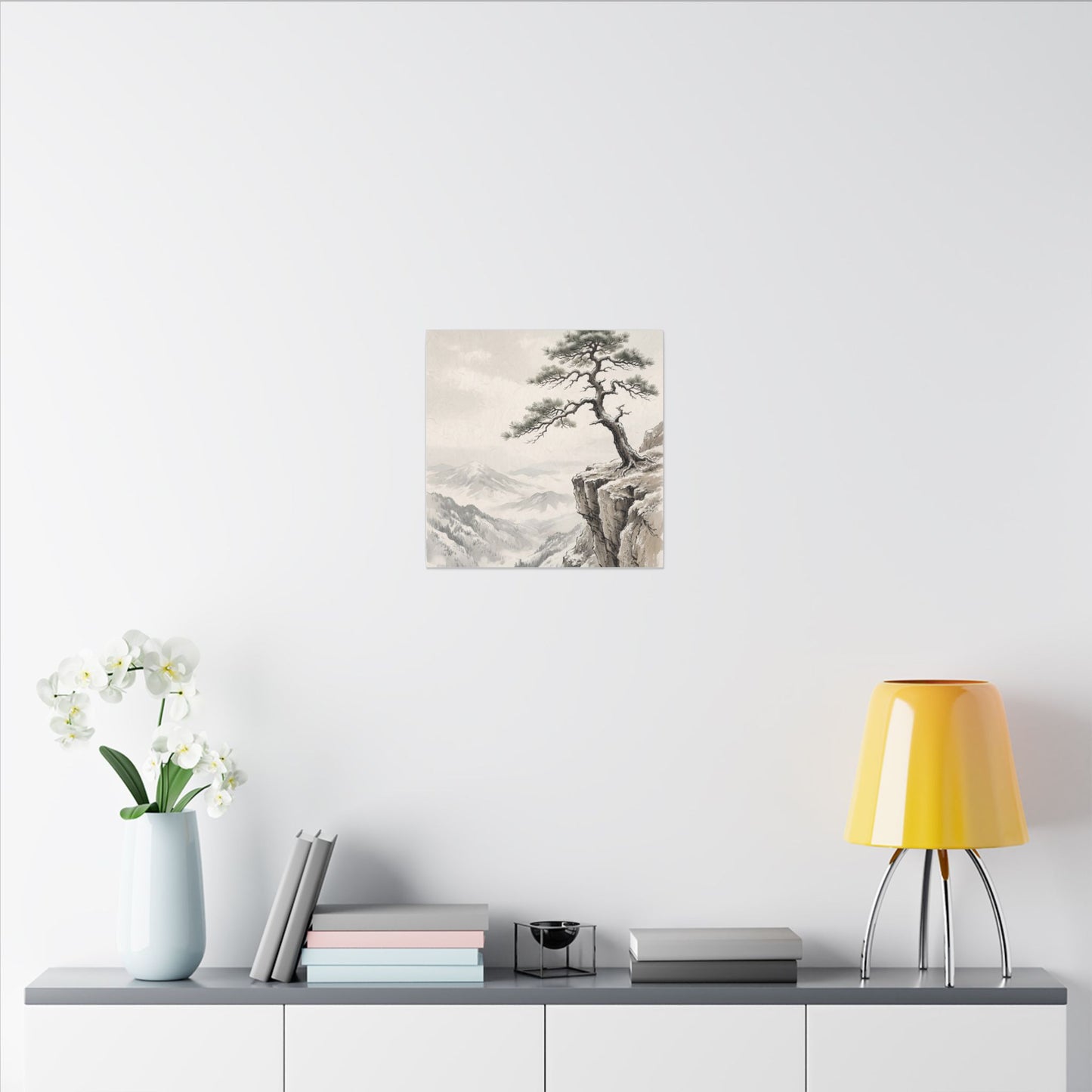 Seijaku Pine Tree Canvas Art - Japandi Japanese Pattern