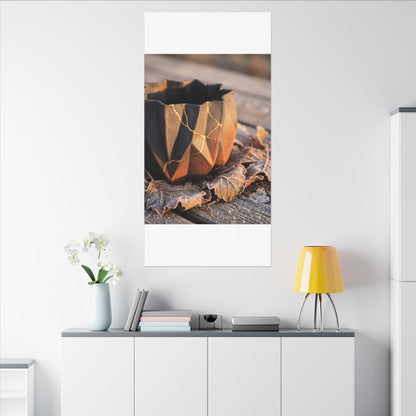 Paper Fold Gold Repair Canvas Art | Philosophical Kintsugi Art
