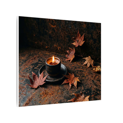 Dark Japandi Rust Patina in Candlelight | Shadow Zen Canvas Art