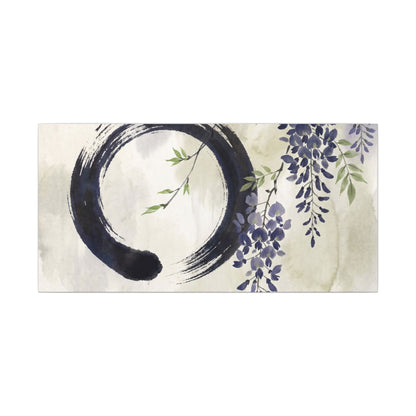 Wisteria Enso Canvas Art | Serene Zen Art