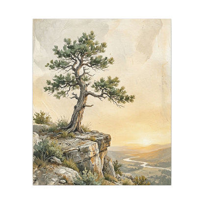 Pine Tree Canvas Art | Summer Japandi Texture Art
