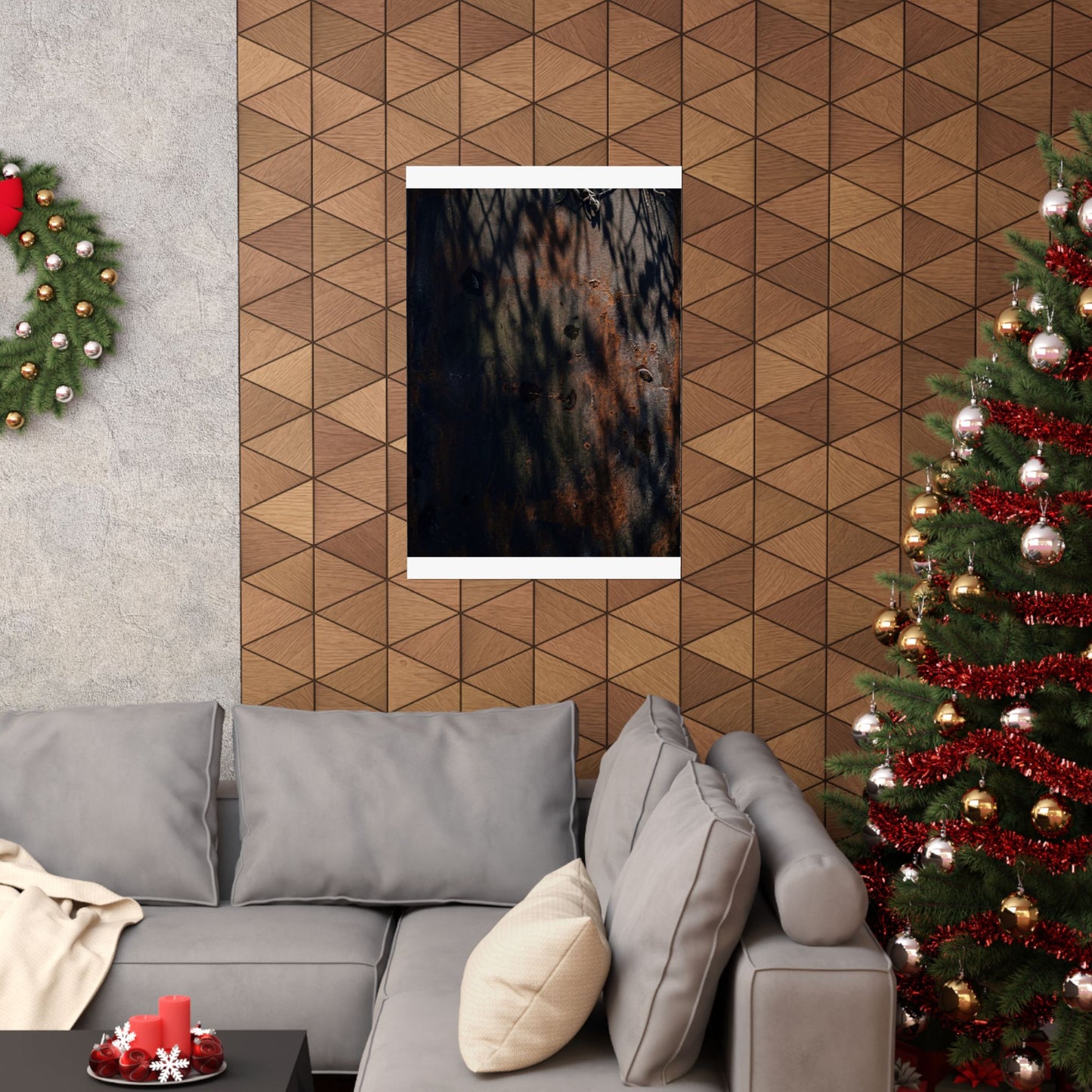 Atmospheric Rust Patina Wall Art Print - Shadow Zen Dark Japandi