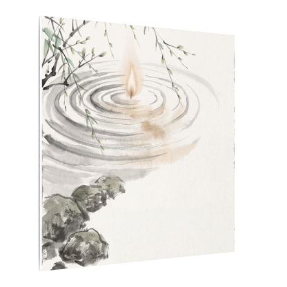 Water Ripple Sumi E Canvas Art | Tranquil Zen Art