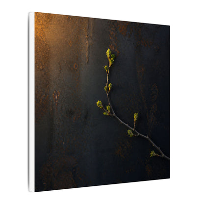 Dark Japandi Rust Patina in Golden Hour | Moody Minimal Canvas Art