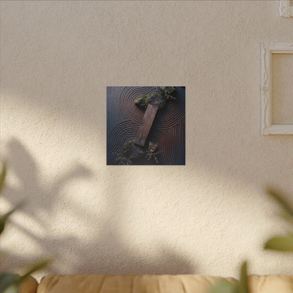 Spring Rock Garden Moody Minimal Canvas Art | Atmospheric Decor