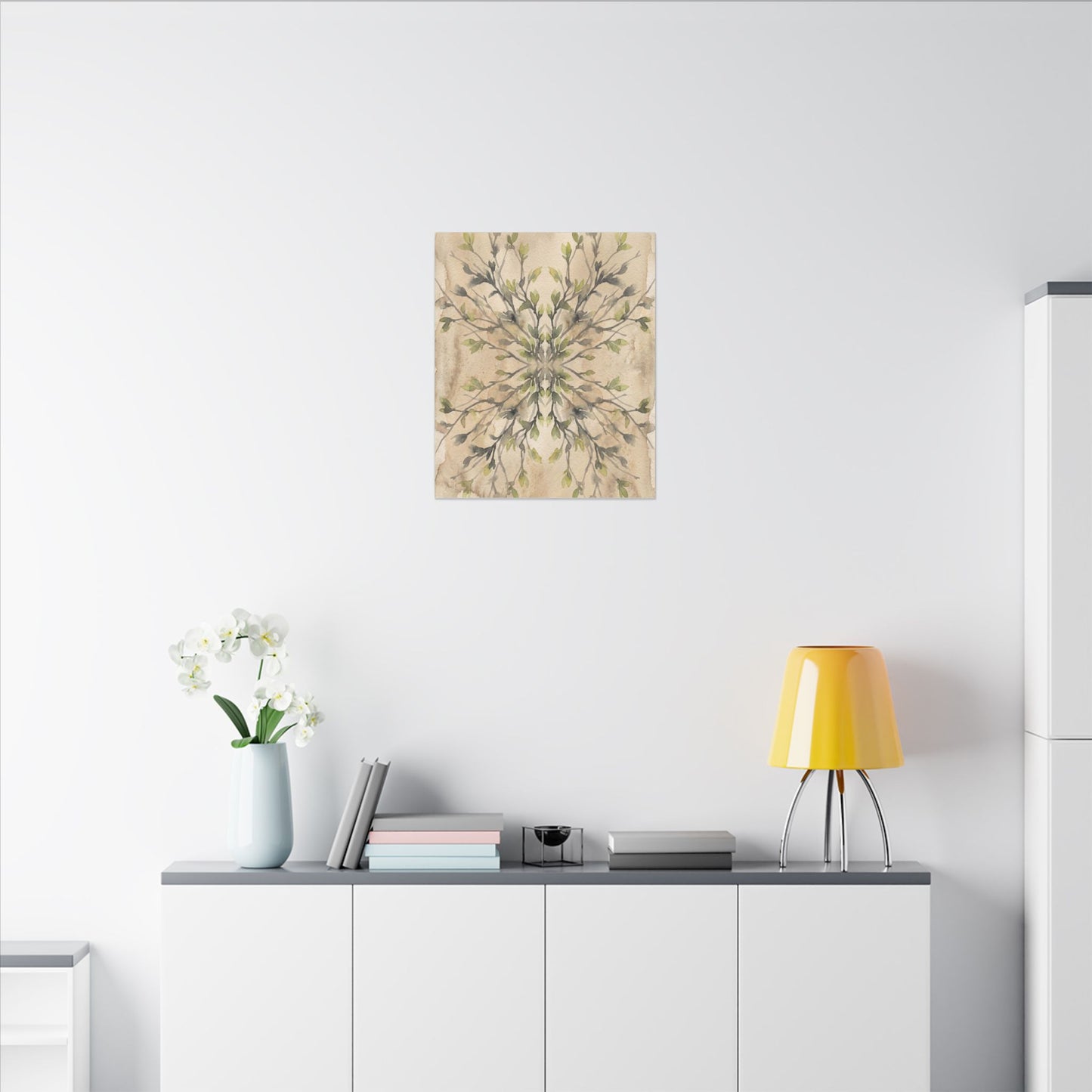 Shibui Shadow Play Canvas Art - Japandi Watercolor