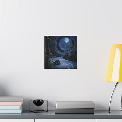 Serene Rock Garden Canvas Art - Enso Zen