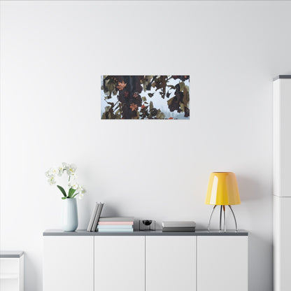 Rust Patina Charcoal Ink Canvas Art | Sophisticated Dark Japandi Art