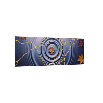 Kintsugi Water Ripple in Dawn | Gold Vein Canvas Art