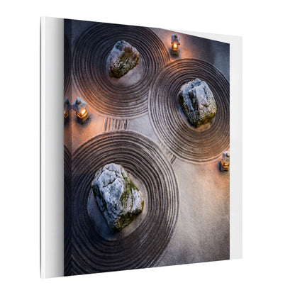 Candlelight Rock Garden Canvas Art - Japandi Ma