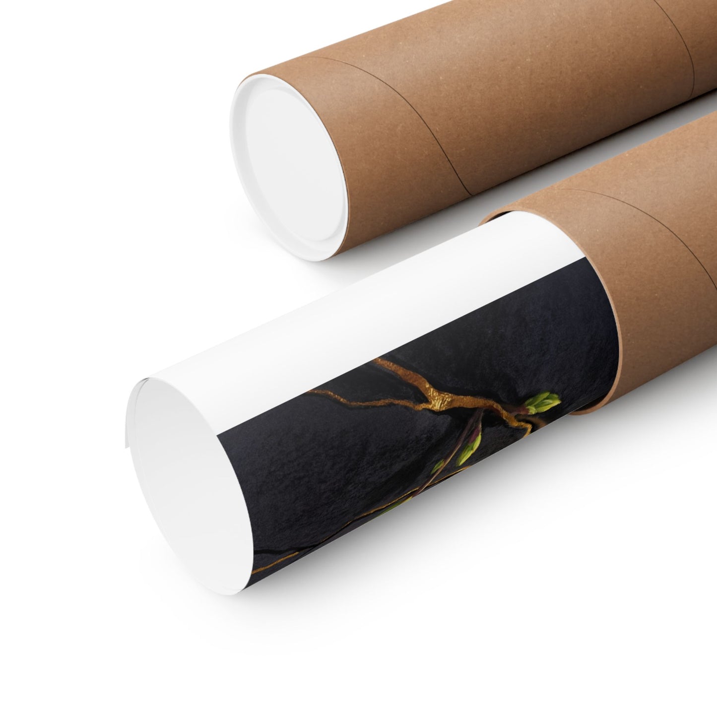 Ma Incense Smoke Wall Art Print - Kintsugi Gold Vein