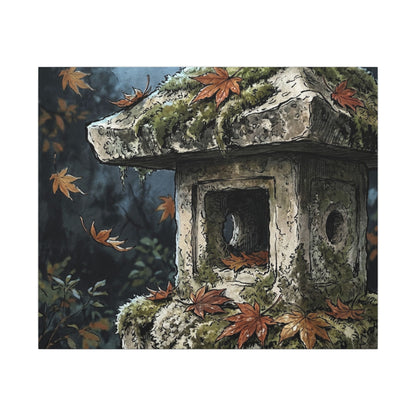 Shibui Stone Lantern Canvas Art - Japandi Minimal Line