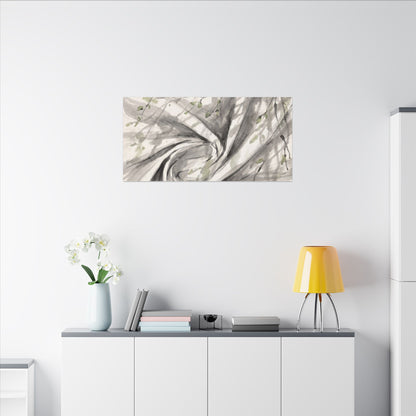 Silk Drape Spring Canvas Art | Zen Contemplative Design