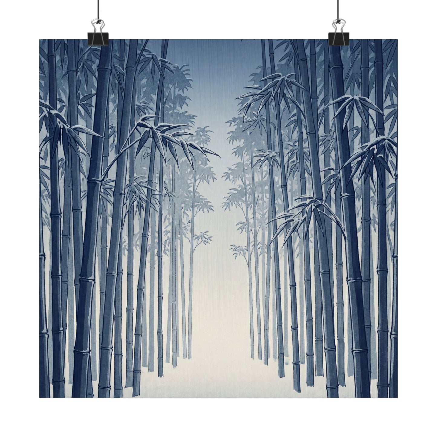 Seijaku Bamboo Grove Wall Art Print - Zen Ukiyo E Inspired