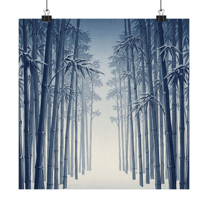 Seijaku Bamboo Grove Wall Art Print - Zen Ukiyo E Inspired