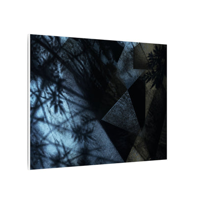 Shadow Play Winter Canvas Art | Dark Japandi Luxurious Design