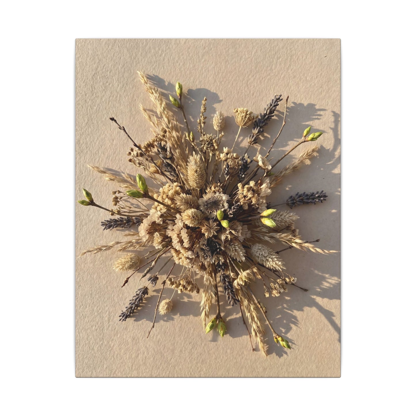 Dried Flowers Spring Canvas Art | Japandi Earthy Design