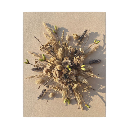 Dried Flowers Spring Canvas Art | Japandi Earthy Design