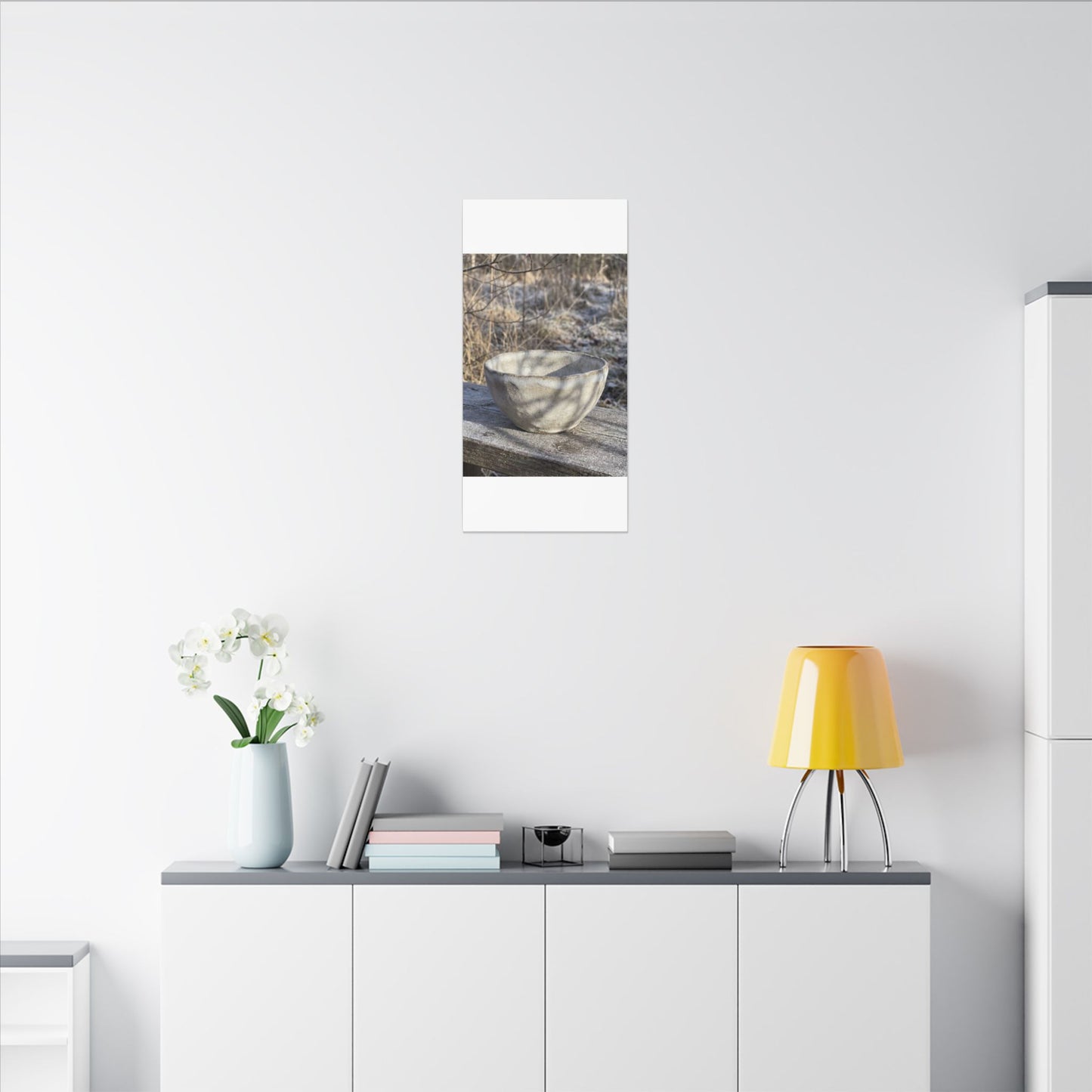 Dappled Ceramic Bowl Canvas Art - Japandi Fukinsei