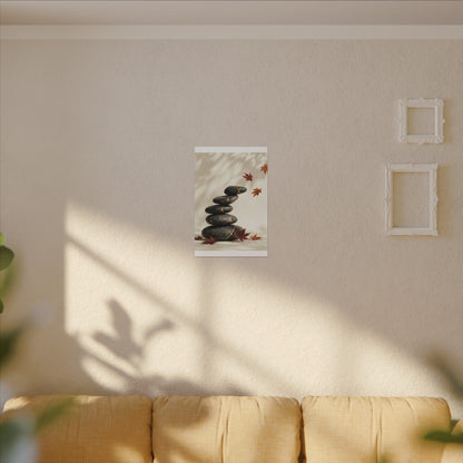 Kintsugi River Stones in Dappled | Crackle Gold Canvas Art