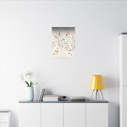 Dawn Dried Flowers Canvas Art - Japandi Kanso